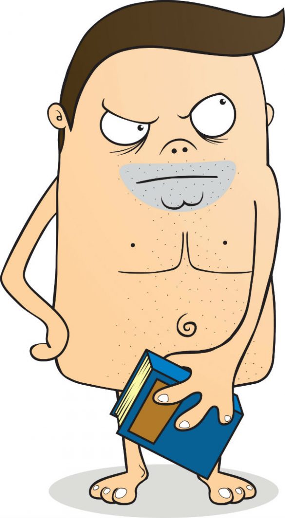 Hombre con condilomas